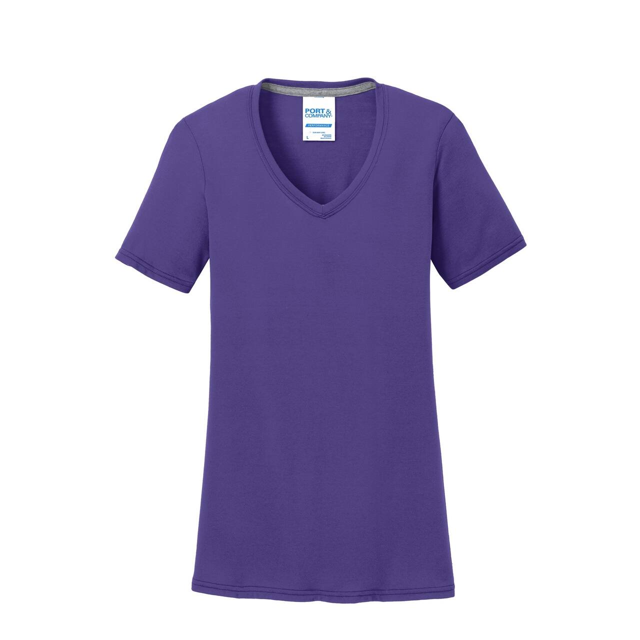 Port & Company® Colors Ladies Performance Blend V-Neck T-Shirt